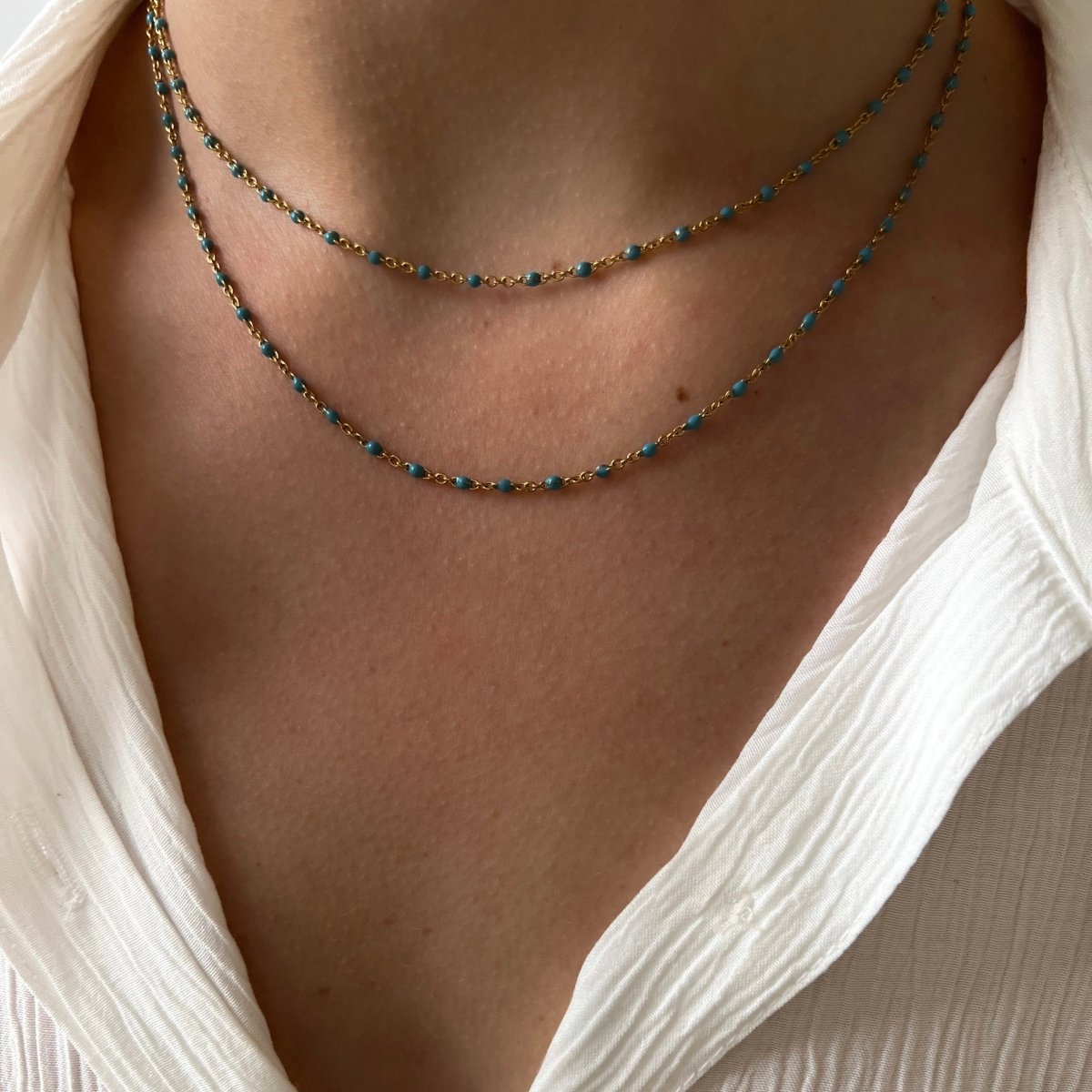 Base Clear Sky Dots Necklace - ByNouck Jewelry
