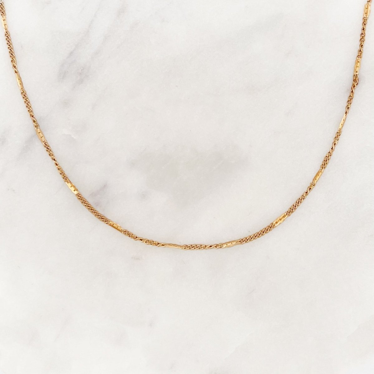 Base Fine Signet Necklace - ByNouck Jewelry