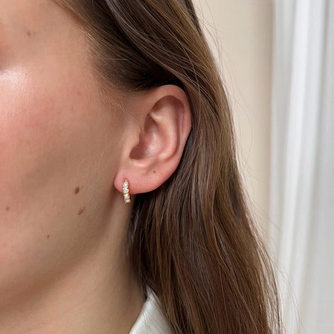 Base Opal Hoop - ByNouck Jewelry