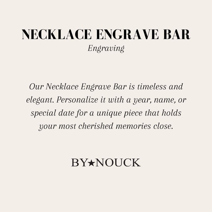 Big Oval Necklace Engrave Bar - ByNouck Jewelry