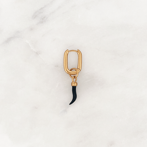 Buxon Hoop Black Chili - ByNouck Jewelry