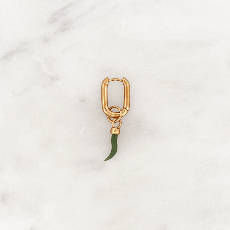 Buxon Hoop Green Chili - ByNouck Jewelry