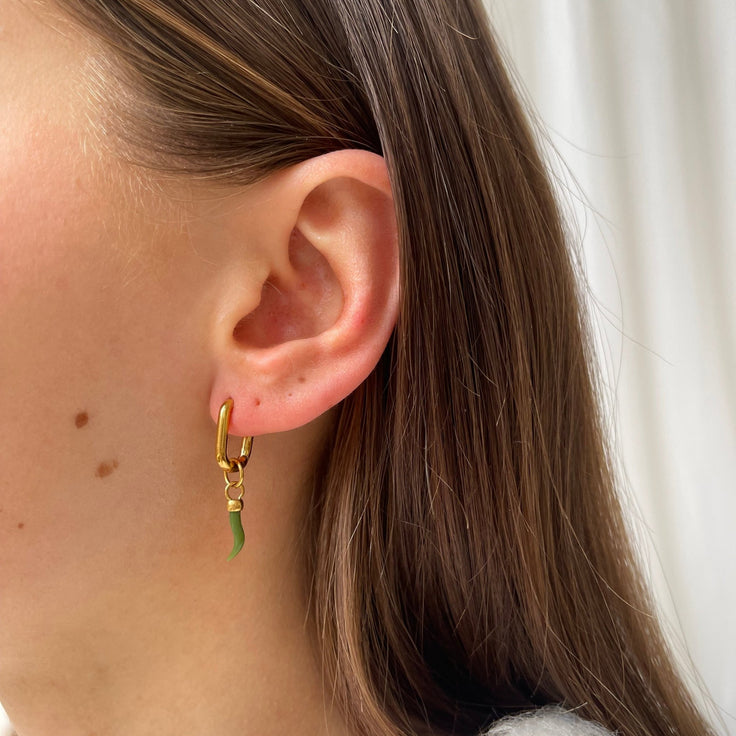 Buxon Hoop Green Chili - ByNouck Jewelry