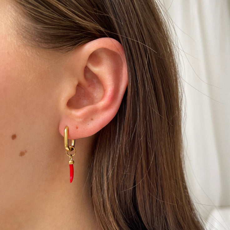 Buxon Hoop Red Chili - ByNouck Jewelry