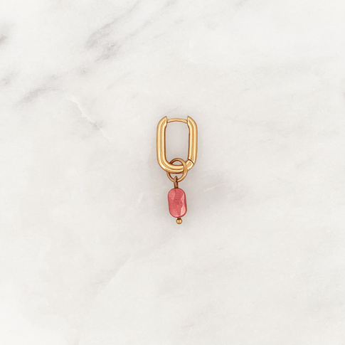 Buxon Hoop Red Facet Bead - ByNouck Jewelry