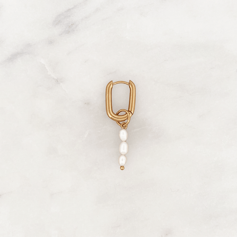 Buxon Hoop White Pearls - ByNouck Jewelry