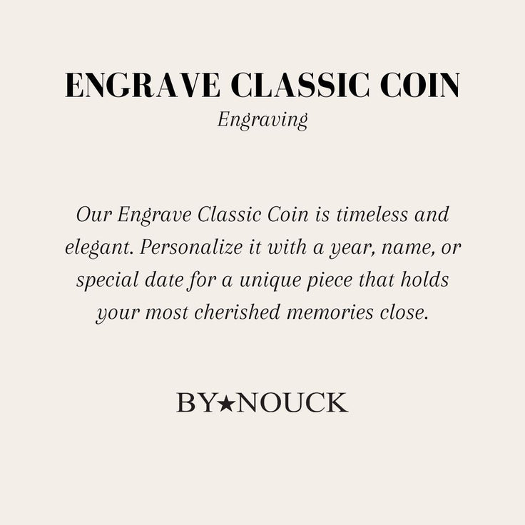 DYO Engrave Classic Coin - ByNouck Jewelry