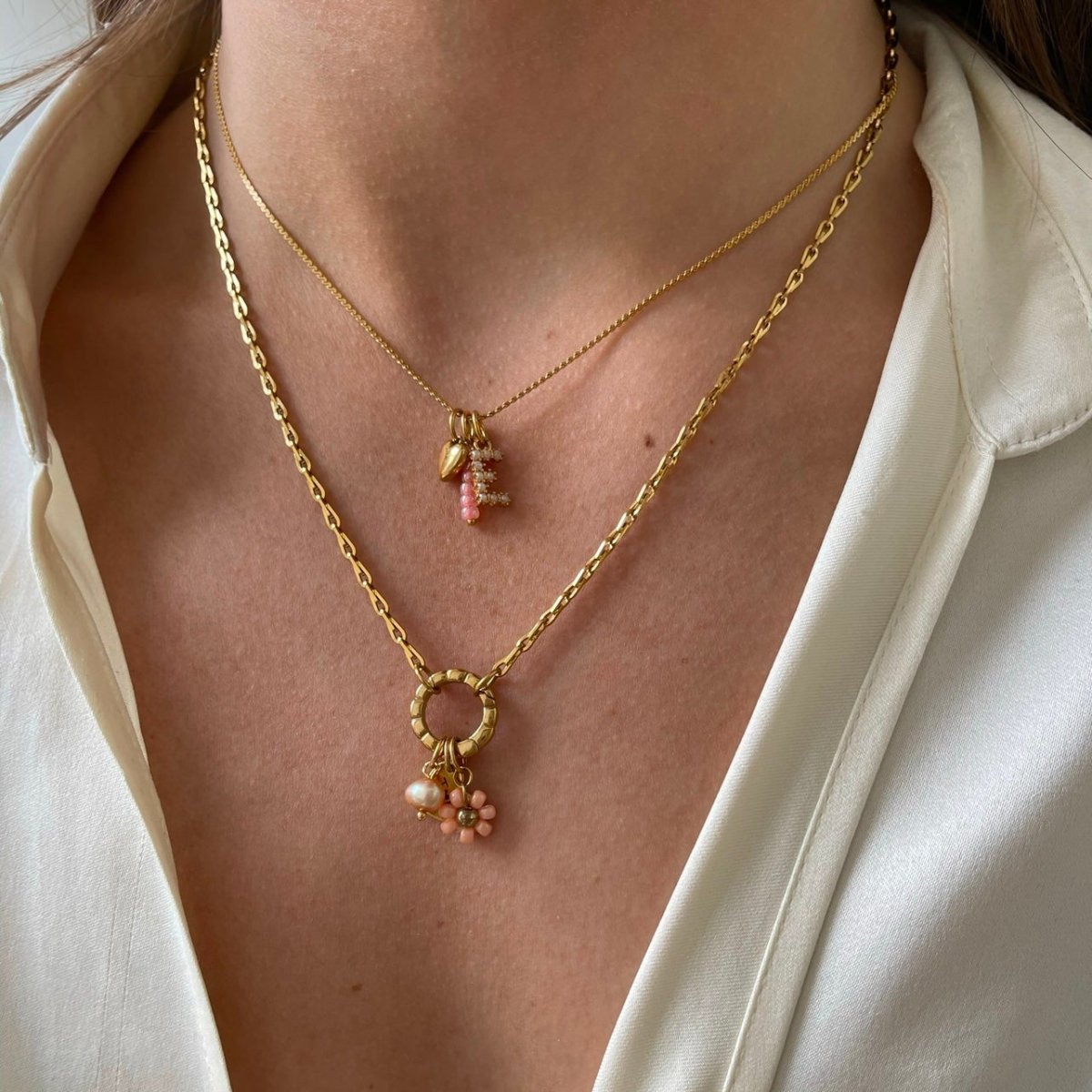 DYO Peach Beads Flower - ByNouck Jewelry