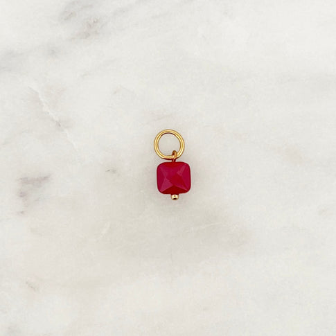 DYO Raspberry Facet Square - ByNouck Jewelry