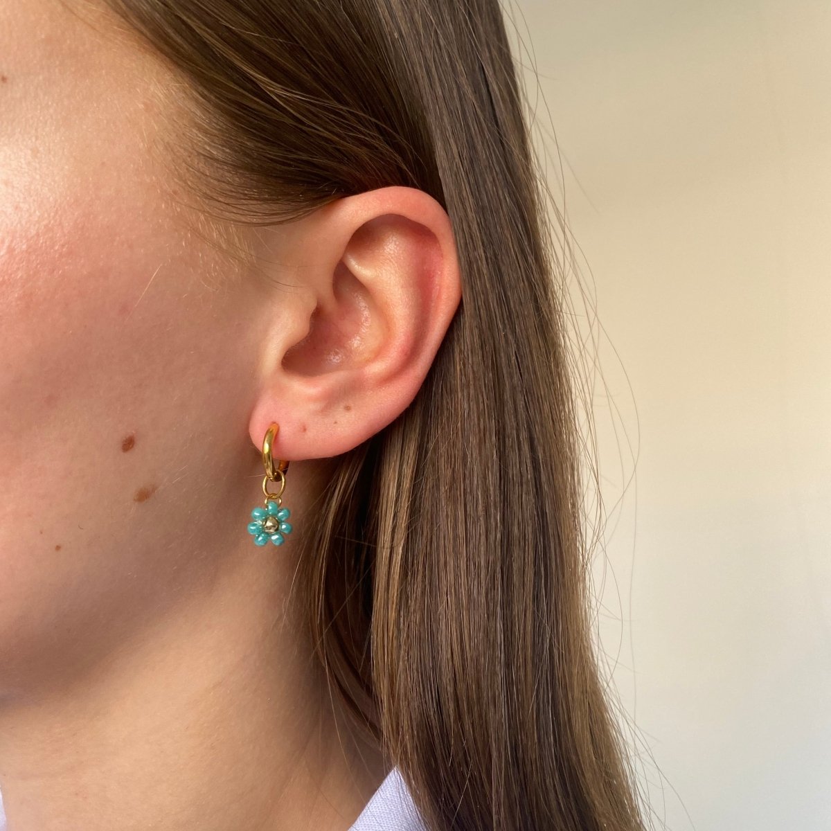 DYO Turquoise Beads Flower - ByNouck Jewelry