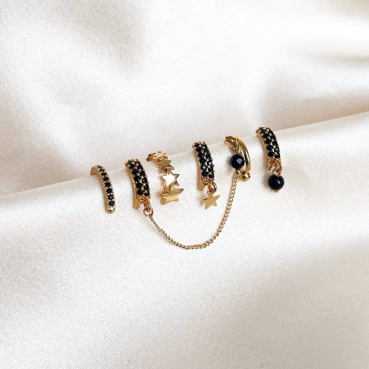 Ear Cuff Onyx - ByNouck Jewelry