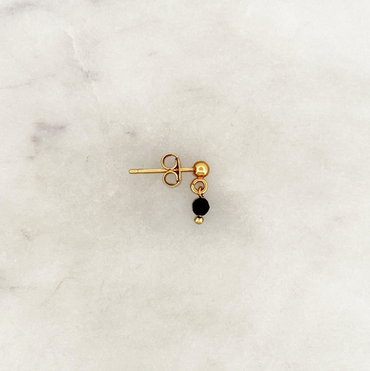 Earpin Black Bead - ByNouck Jewelry