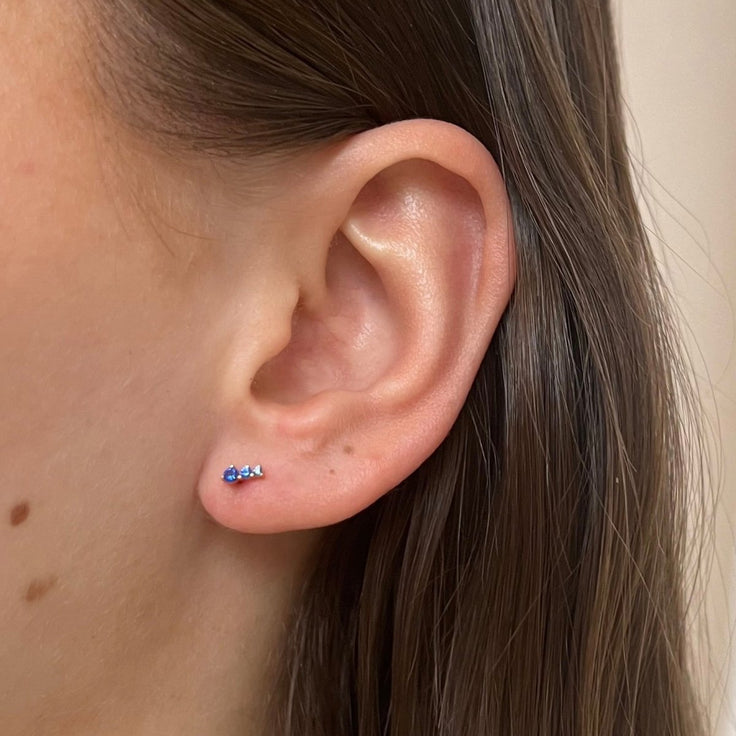 Earstud Blue Dots - ByNouck Jewelry