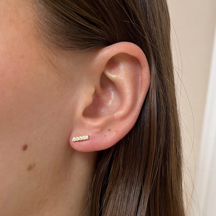 Earstud Clear Staple - ByNouck Jewelry