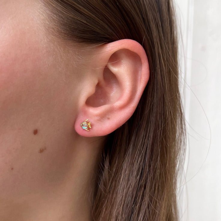 Earstud Moon Fish - ByNouck Jewelry