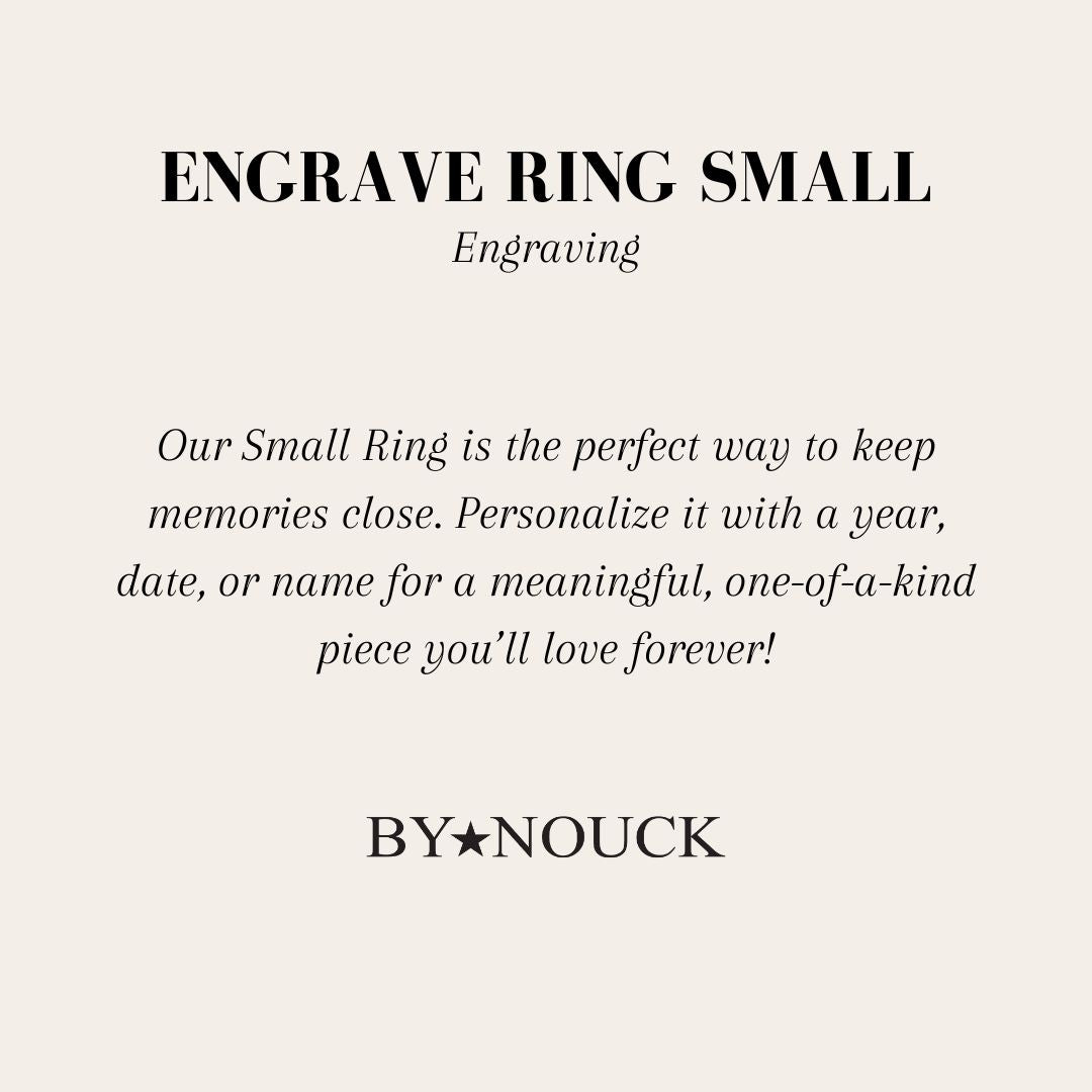 Engrave Ring Small - ByNouck Jewelry