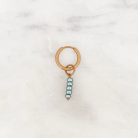 Fine Huggie Glossy Sea Beads - ByNouck Jewelry
