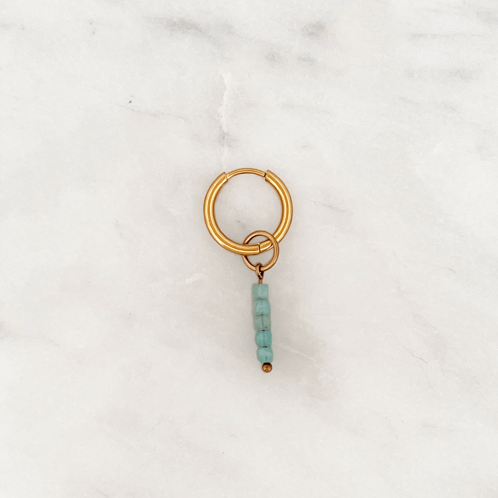 Fine Huggie Little Blue Cubes - ByNouck Jewelry