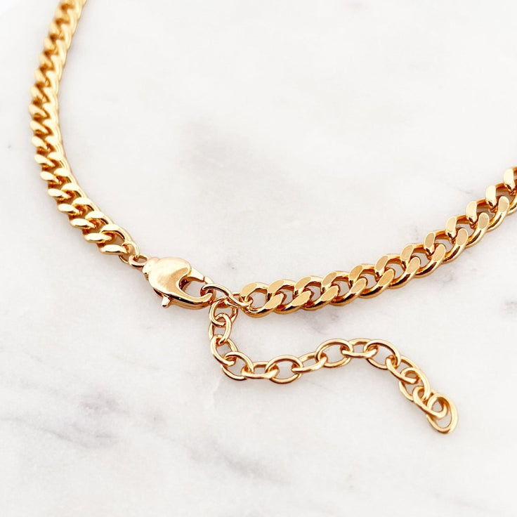 Flat Curb Choker Engrave - ByNouck Jewelry