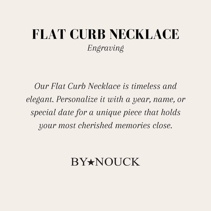 Flat Curb Choker Engrave - ByNouck Jewelry