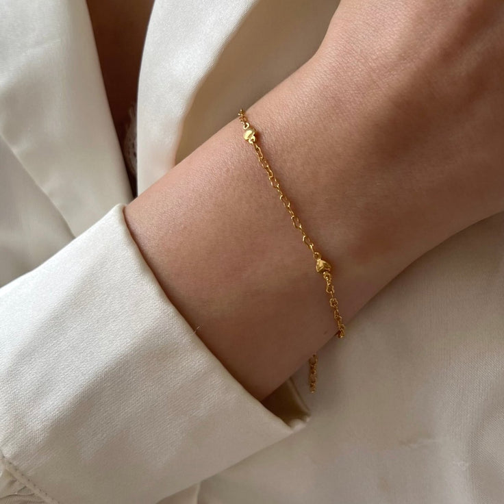 Heart Chain Bracelet - ByNouck Jewelry