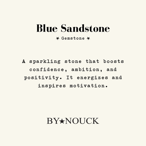 Hoop Blue Sandstone Oval - ByNouck Jewelry