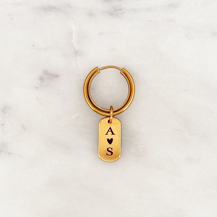Hoop Engrave Tag Large - ByNouck Jewelry