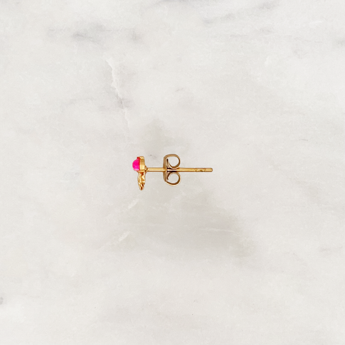 Earstud Pink Jellyfish