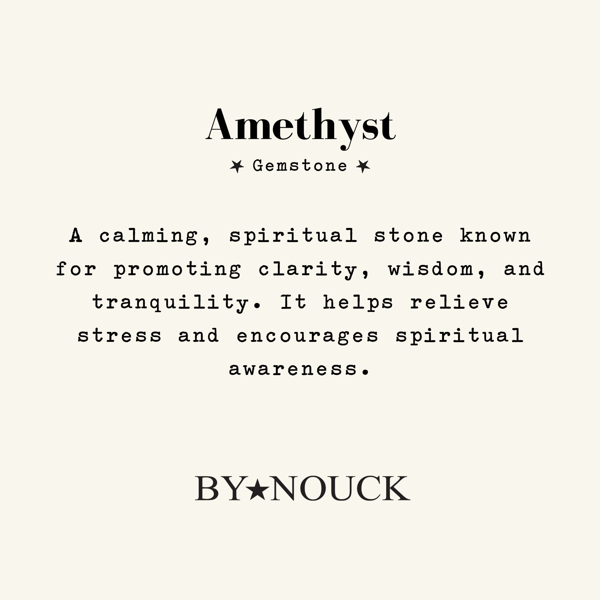 Necklace Amethyst Stone Baguette - ByNouck Jewelry