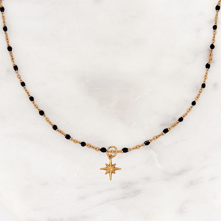 Necklace Black Dots Northstar - ByNouck Jewelry