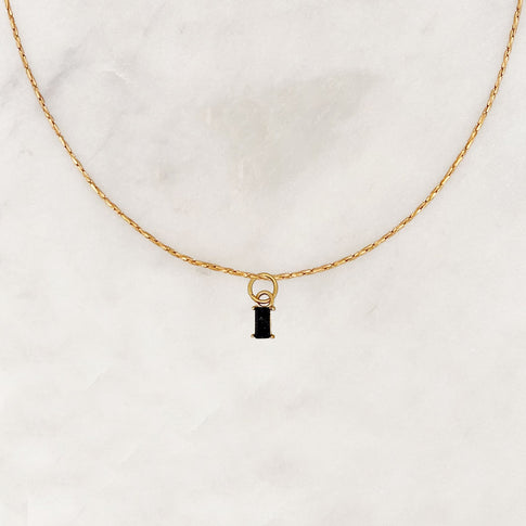 Necklace Blue Sandstone Baguette - ByNouck Jewelry