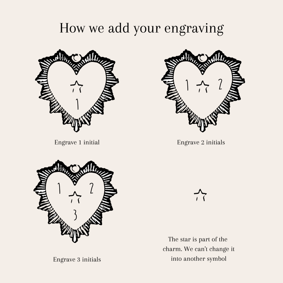 Necklace Engrave Vintage Heart - ByNouck Jewelry