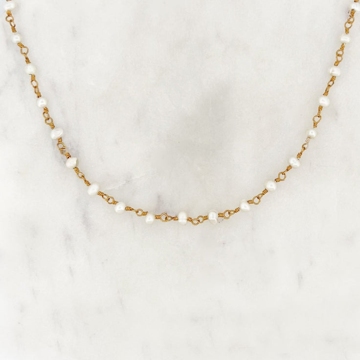 Necklace Long Pearl Chain - ByNouck Jewelry