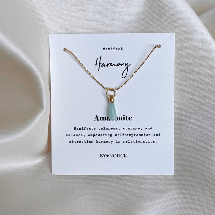 Necklace Manifest Stone Amazonite - ByNouck Jewelry