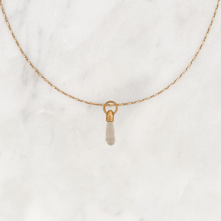 Necklace Manifest Stone Clear Quartz - ByNouck Jewelry