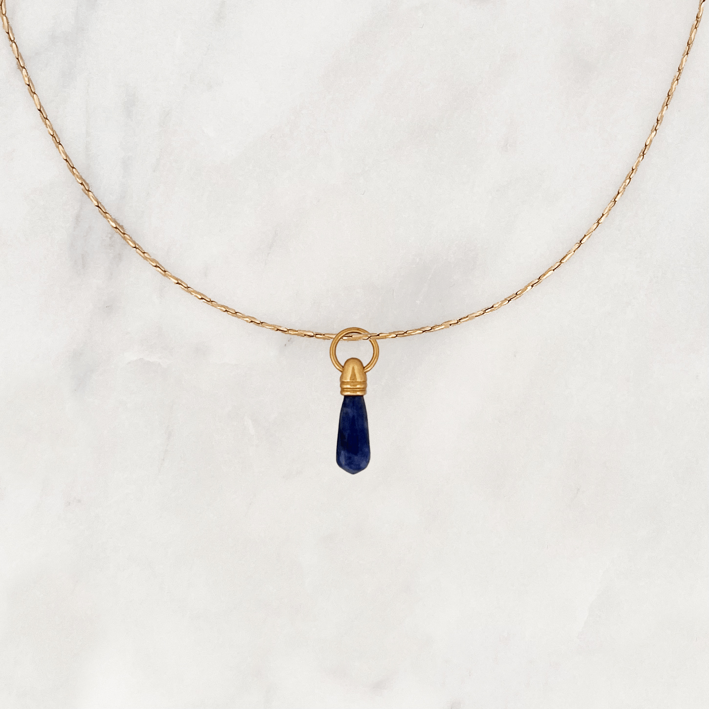Necklace Manifest Stone Lapis Lazuli - ByNouck Jewelry
