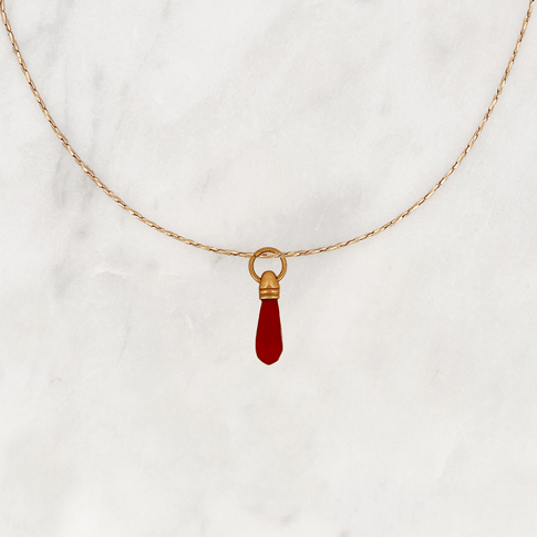 Necklace Manifest Stone Red Agate - ByNouck Jewelry