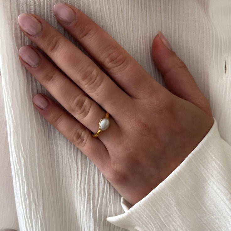 Pearl Gem Ring - ByNouck Jewelry