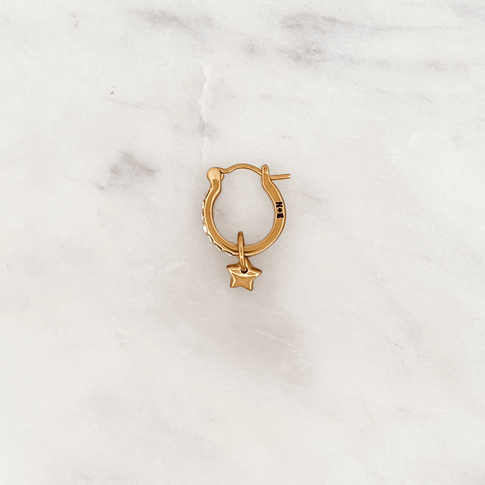 Rhinestones Hoop Little Star - ByNouck Jewelry