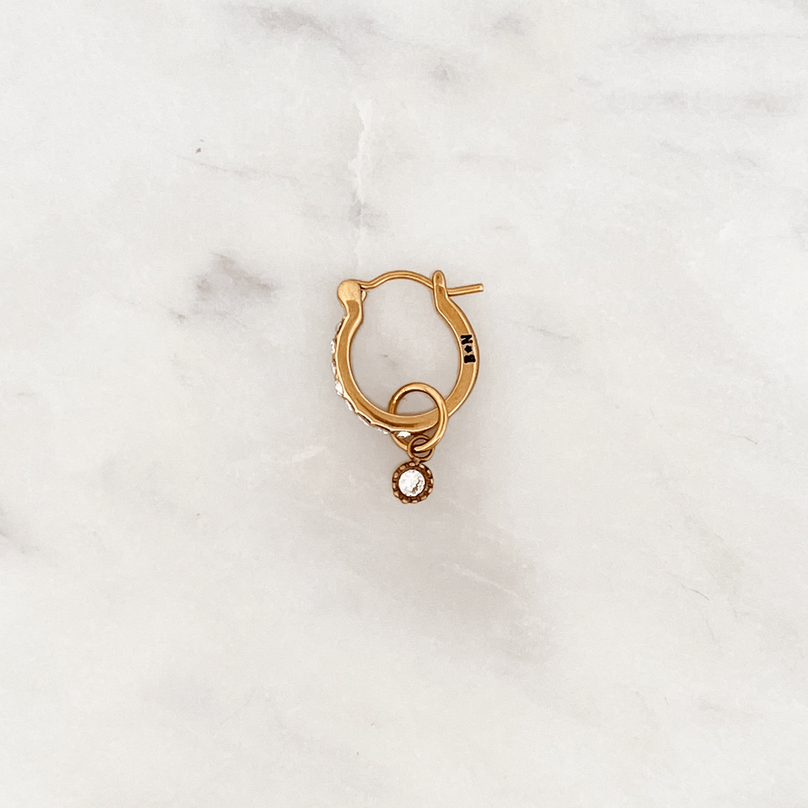 Rhinestones Hoop Shiny Drop - ByNouck Jewelry