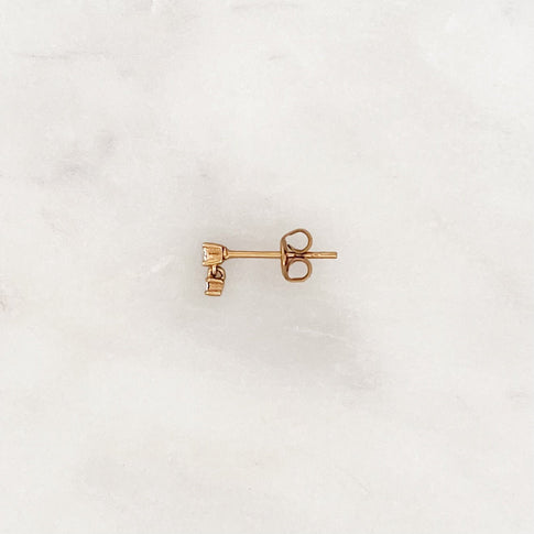 Shiny Earstud 2 Stones - ByNouck Jewelry
