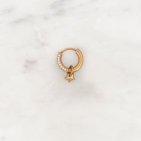 Shiny Hoop Little Star - ByNouck Jewelry