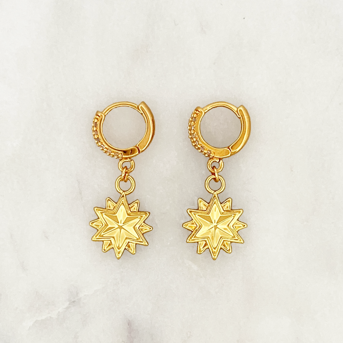 Sample Shiny Hoop Set Double Stars