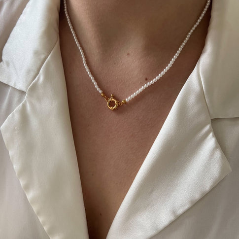 Small Shell Pearls Choker - ByNouck Jewelry