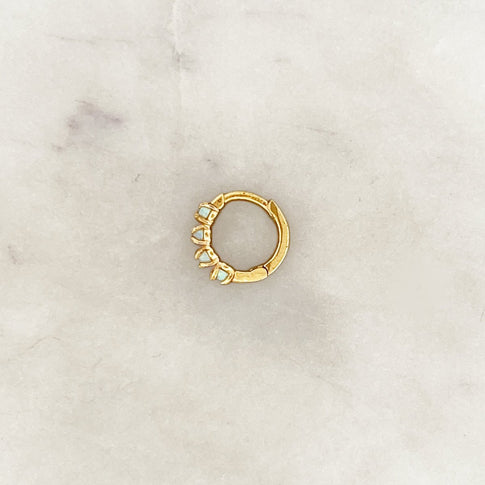 Tiny Hoop Opal - ByNouck Jewelry
