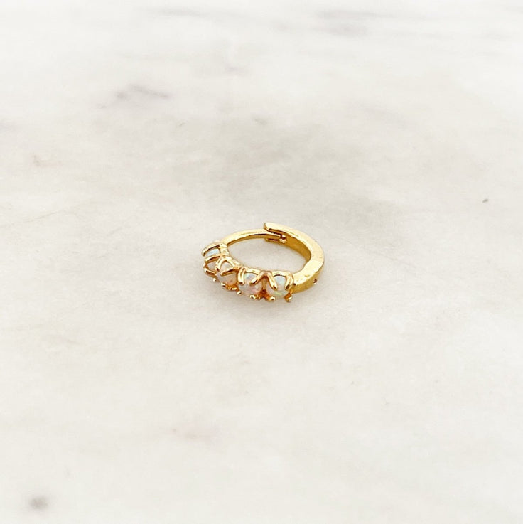 Tiny Hoop Opal - ByNouck Jewelry