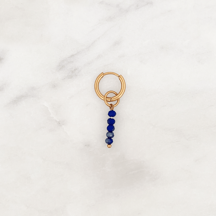 Tiny Huggie Midnight Facet Beads - ByNouck Jewelry