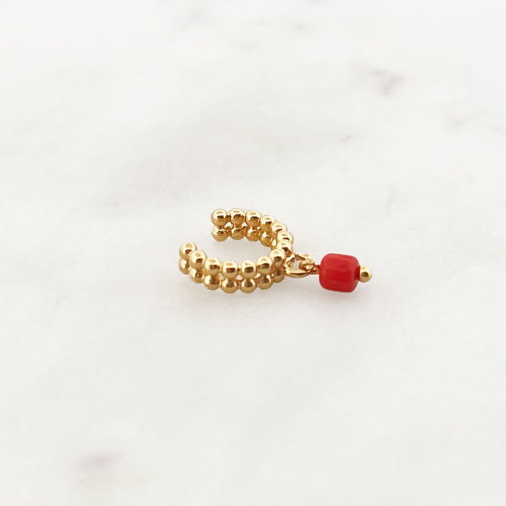 Ear Cuff Red Cube