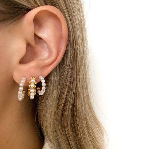 Earparty Pearl Hoops - ByNouck Jewelry