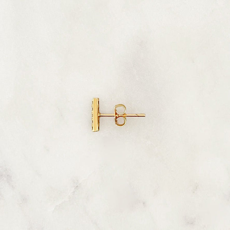 Earstud Green Staple - ByNouck Jewelry